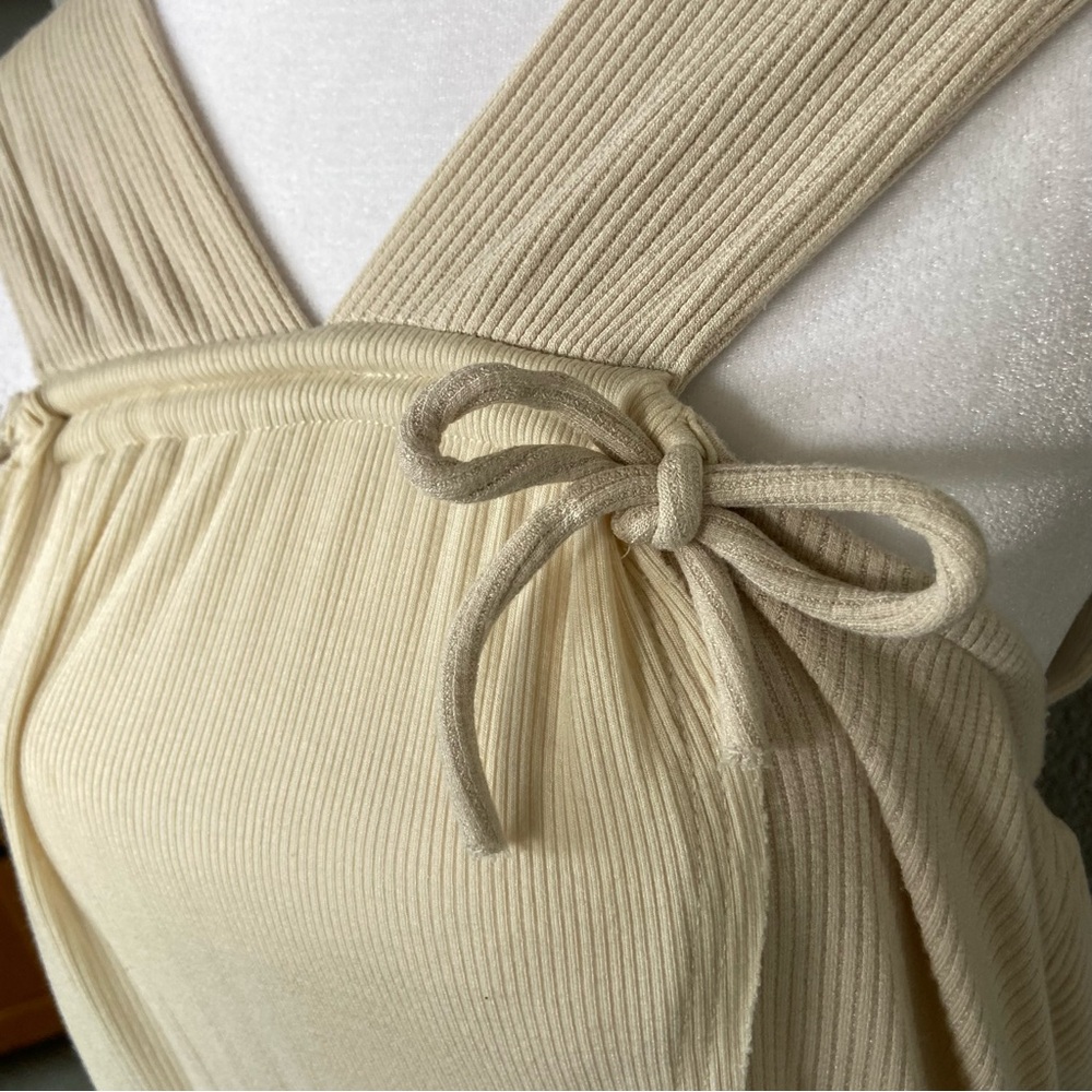 Cream Ribbed Top - Picture 2 of 4